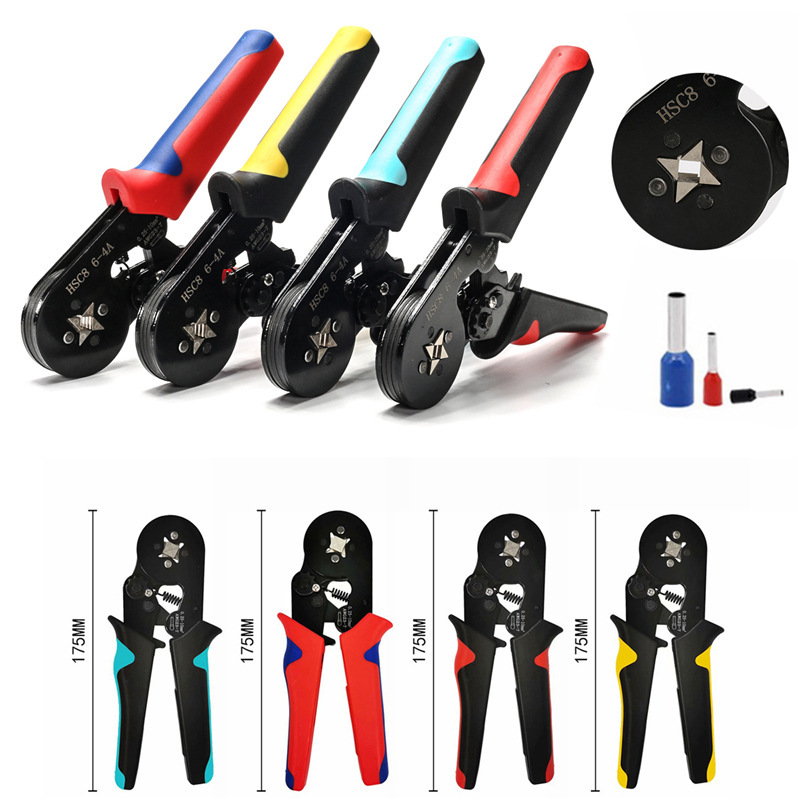 跨境 HSC8 6-4A 管型端子压线钳 针型端子压接钳 端子钳 压线工具