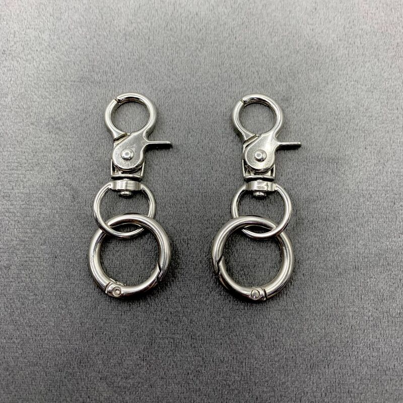 現物販売s形ダブルヘッド亜鉛合金犬バックルメッキ黒sバックル全黒八字バックル快掛キーホルダー日字|undefined