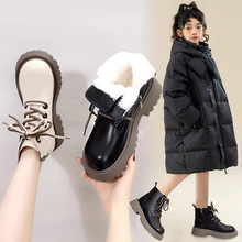 女童加绒马丁靴2025秋冬新款儿童靴子女孩大童大棉雪地靴学生短靴