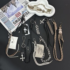 新款个性包挂英伦风挂件手工编织挂绳饰品配件装饰裤链钥匙扣礼品