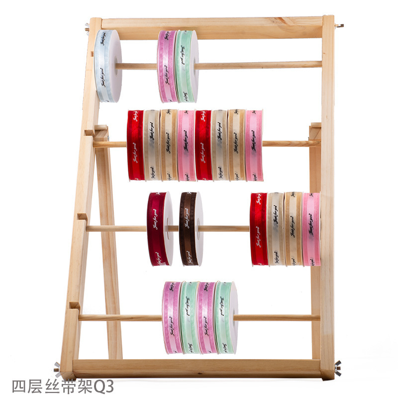 En stock cake shop cinta almacenamiento rack madera floristería cinta rack madera almacenamiento rack