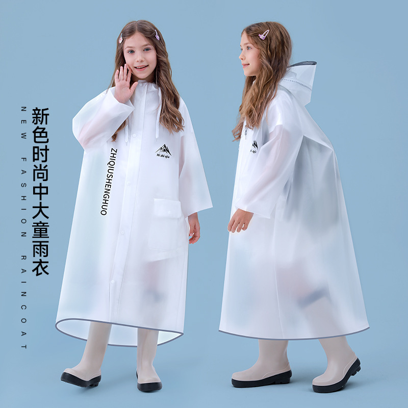 Fashionable Raincoat with Backpack Space, Waterproof, for Middle School Students, Children's Rain Poncho, Girls' School Raincoat, Boys' Raincoat Fashionable Raincoat with Backpack Space, Waterproof, for Middle School Students, Children's Rain Poncho, Girls' School Raincoat, Boys' Raincoat