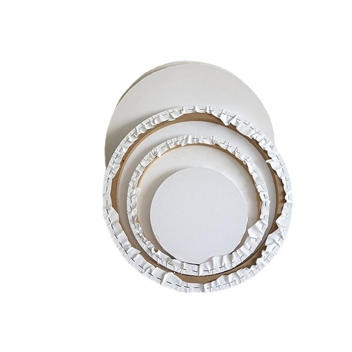 Circular oil painting frame factory wholesale, pure cotton linen DIY picture frame, hand-painted acrylic paint inner frame oil