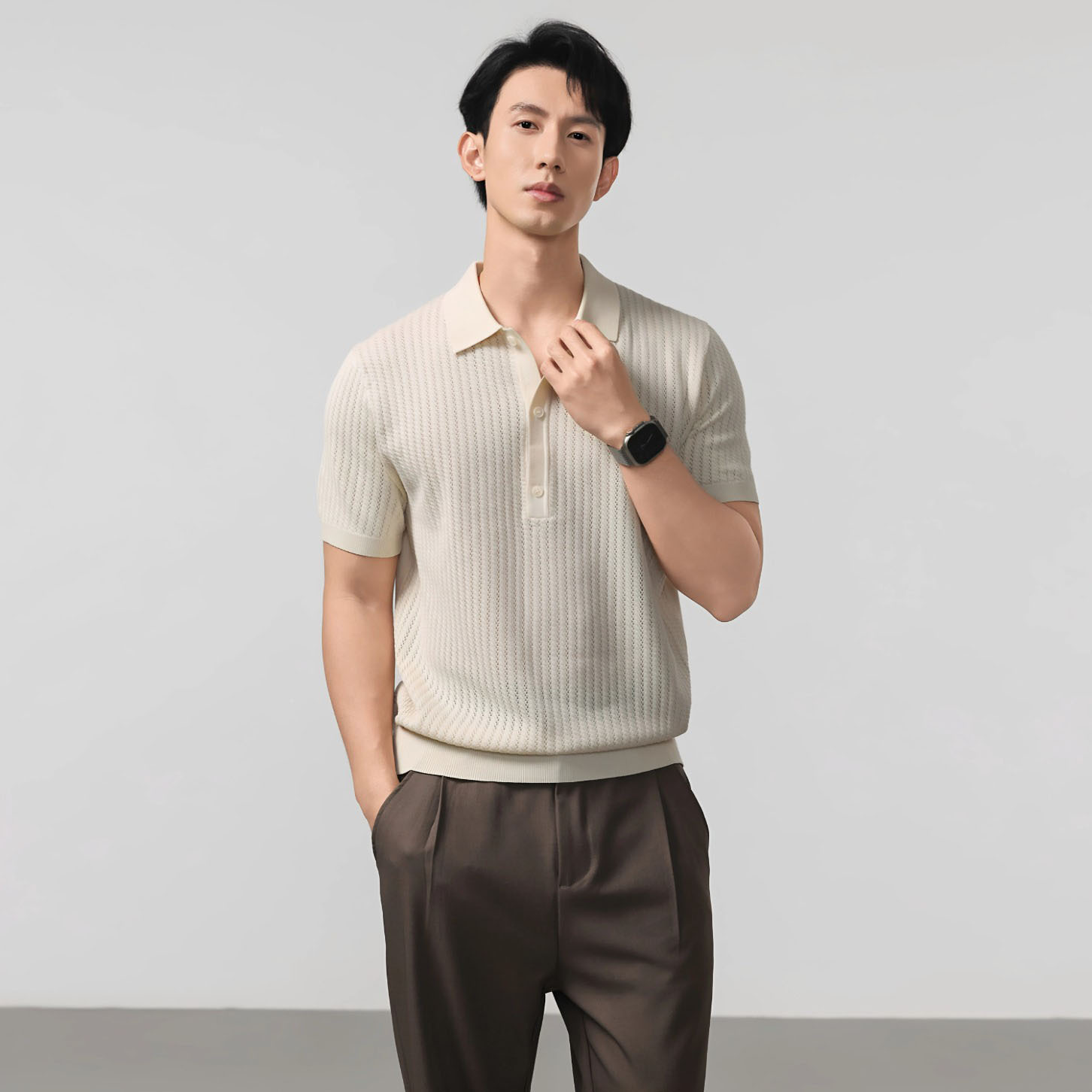 Camisas de punto de estilo antiguo, camisetas de manga corta, camisetas de hombre, texturas de verano comerciales, fábrica transfronteriza al por mayor