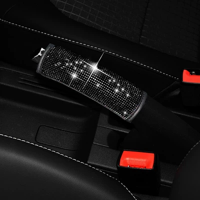 Car Diamond-Encrusted Handbrake Cover, Other Automotive Interior Supplies - black-diamond