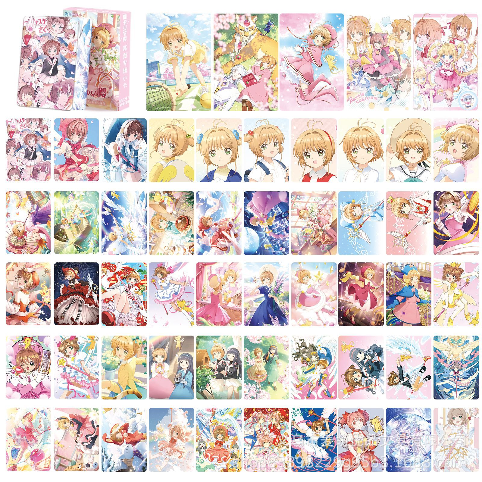 Magic Knight Rayeheart High-Quality Anime Merchandise Boxed Set of 55 Unique Laser Cards LOMO Cards High-Definition Cards