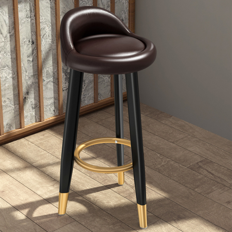Oil skin brown 70cm light luxury black gold [three legs]