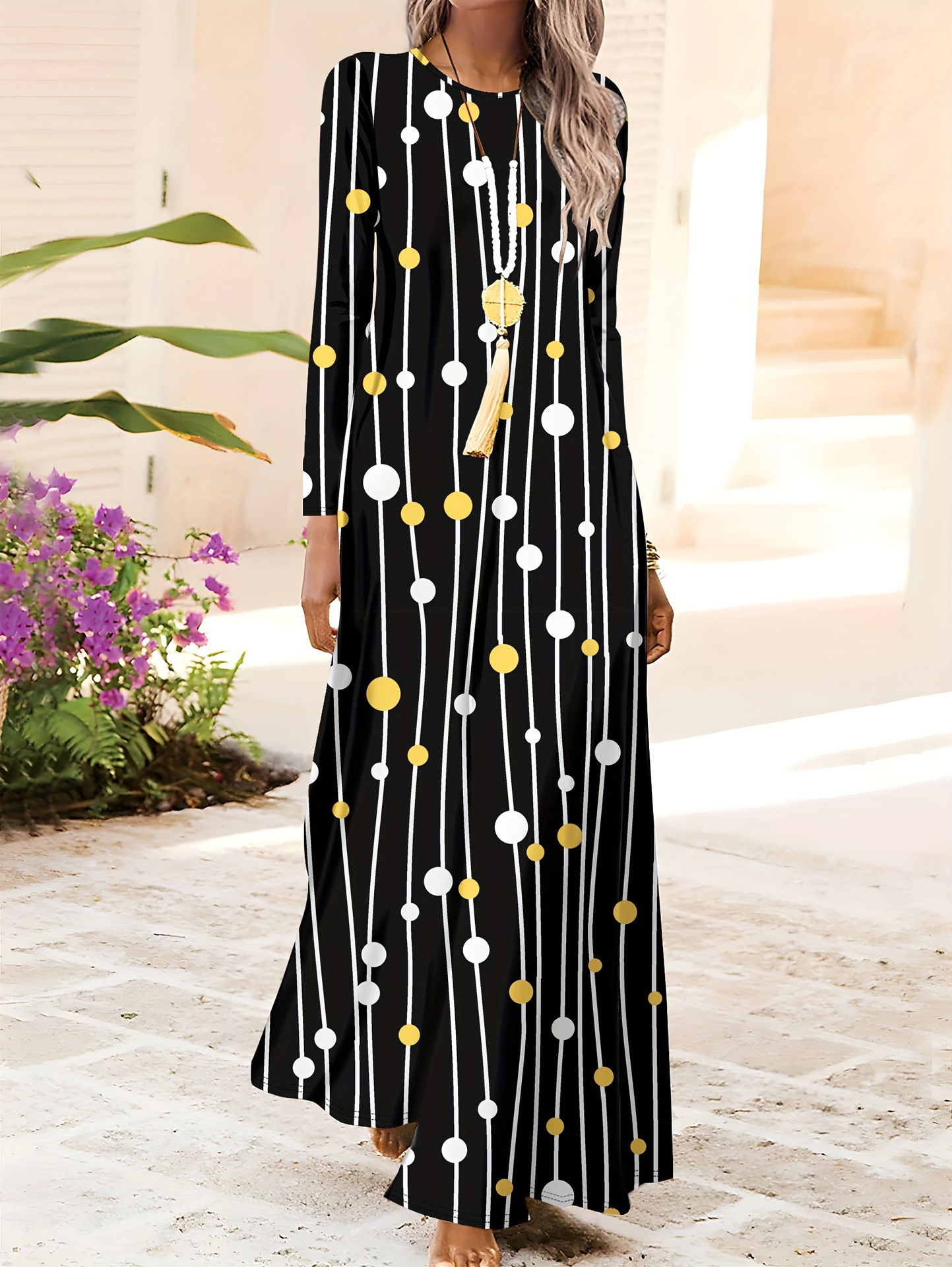 Women's Butterfly Pattern 3D Digital Bohemian Style Printed Party Elegant Long Dress 2025 Cross-Border_ecoleips.com