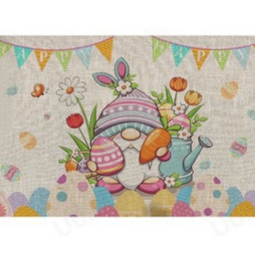 Transfronterizo de Amazon conejo de Pascua alfombra de piso decorativa Flor de camión alfombra de puerta de interior y exterior alfombra de pie de pasillo al por mayor