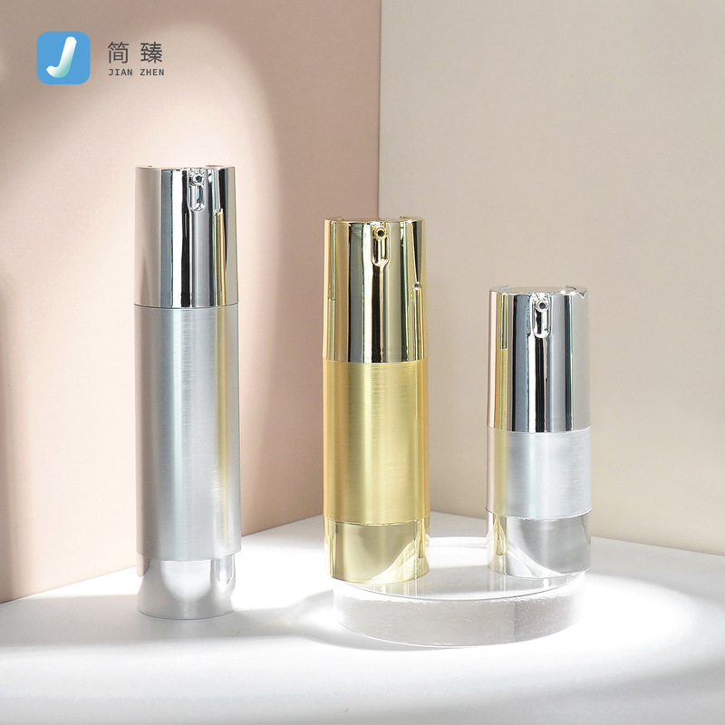 Ready-Made Electroplated Brushed U-Shaped Vacuum Bottle, Portable Sample Vacuum Dispensing Bottle, Skincare Packaging Essence Lotion Bottle Ready-Made Electroplated Brushed U-Shaped Vacuum Bottle, Portable Sample Vacuum Dispensing Bottle, Skincare Packaging Essence Lotion Bottle