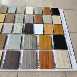 PVC彩膜包覆密度板踢脚线厂家批发木制复合地脚线黑胡桃色MDF脚线