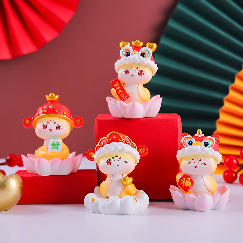 뱀의 해 좋은 의미 수제 패션 뱀 턴 돈 쿤 턴 기쁨 블라인드 박스 데스크탑 감압 유물 TV 캐비닛 작은 장식품