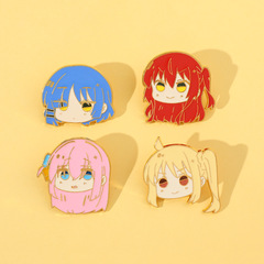 アニメq版アニメ周辺の人物金属バッジ孤独ロックブローチ小孤独虹夏合金アクセサリー