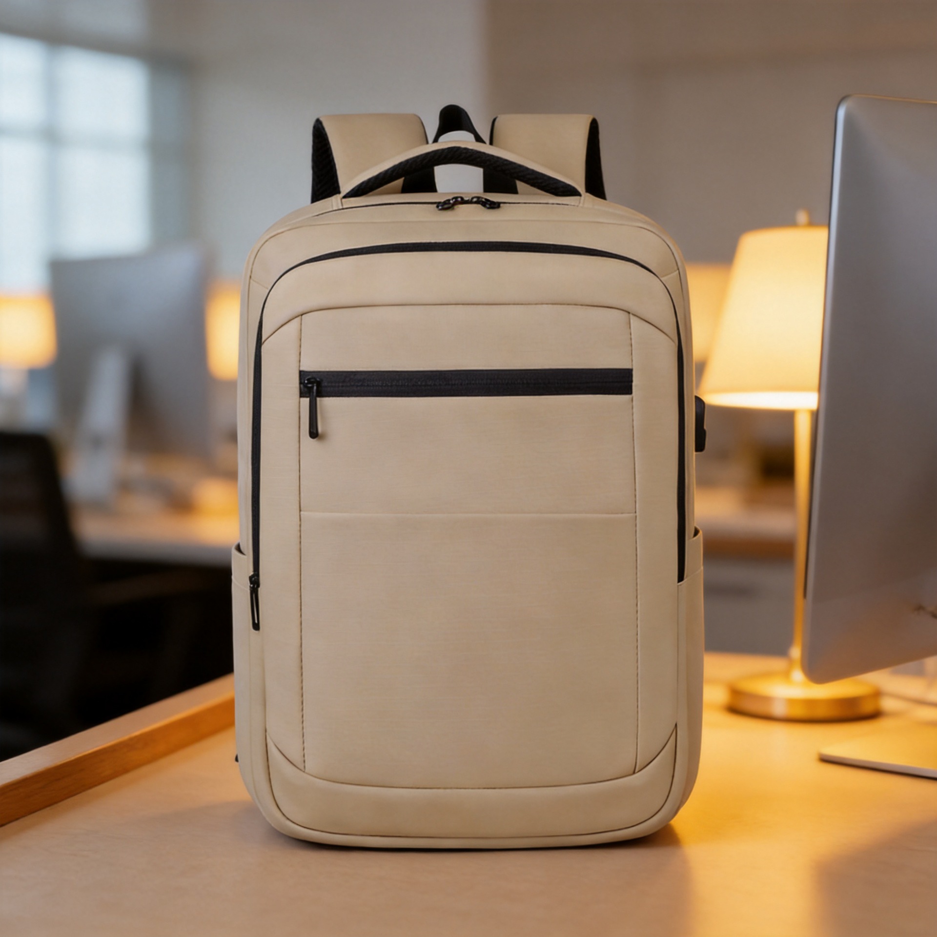 16inch Men's Waterproof Tablet Backpack with USB Charging Port, Business Backpack