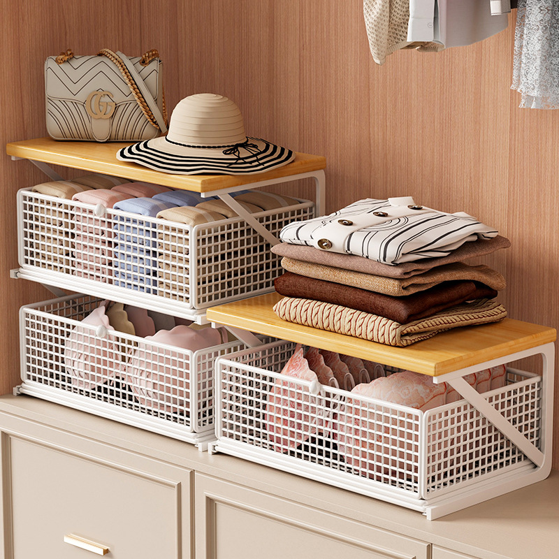 Sock Storage Organizer Pull-Out Basket Storage Box Underwear Box Home Wardrobe Divider Drawer Type