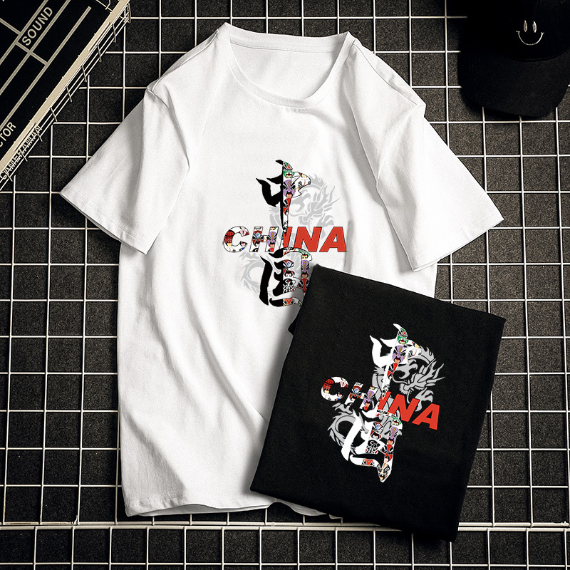 T-shirt man 2022 new pattern Chaopai summer Korean Edition Trend leisure time pure cotton half sleeve Youth men's wear T-shirt