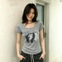 夏季修身人像辣妹小上衣