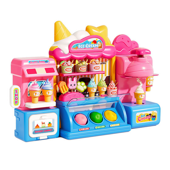 Children's Ice Cream Toys Play Home Ice Cream Machine Educational Baby Little Girl 3-6 Years Old New Year Gift Birthday