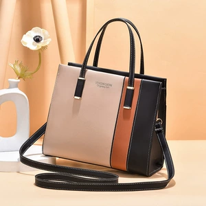 Stylish Cross-Border Handbag with PU Material, Medium Size, Zipper Closure, Single Handle and Soft Texture