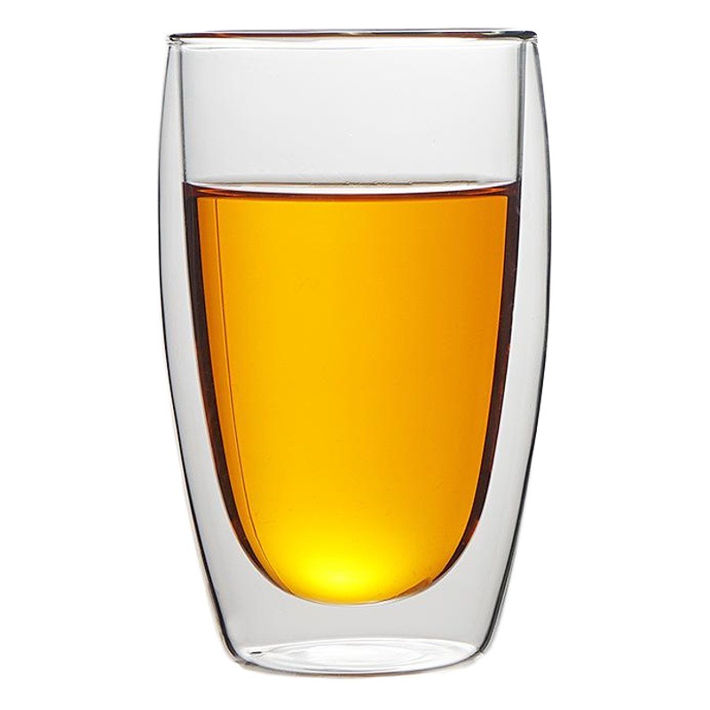 Taza de vidrio de borosilicato resistente al calor con tapa de doble capa de la taza de la bebida taza de leche aislado aislamiento taza de café