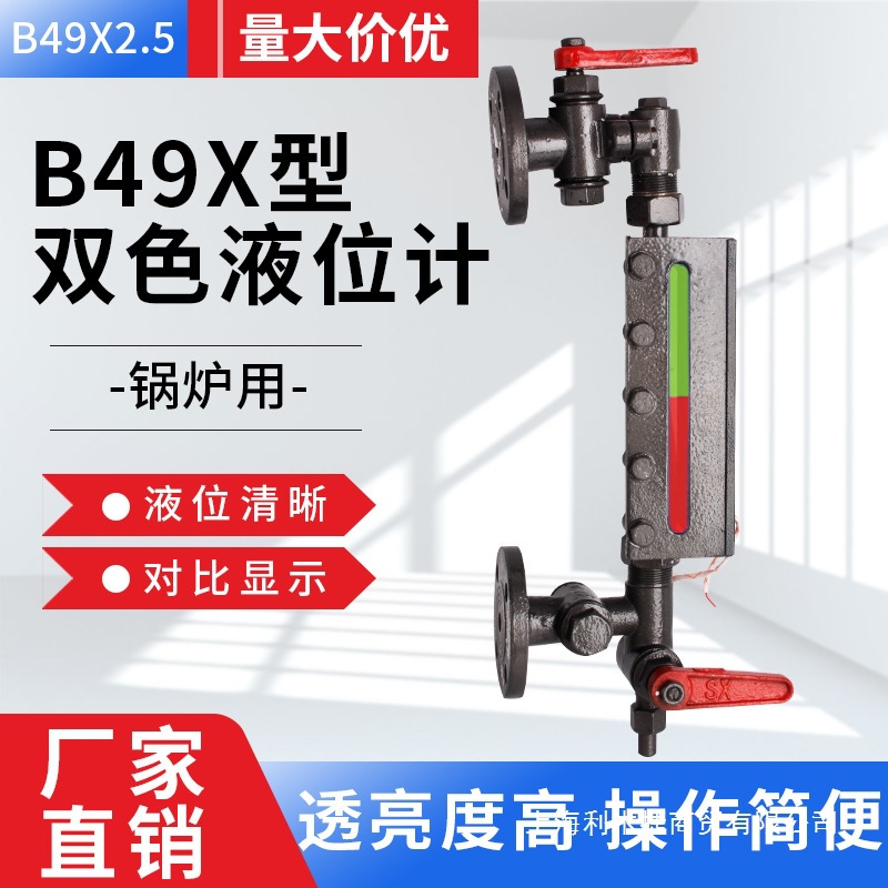 锅炉双色水位计透反射式双色水位计B49X-2.5双色液位计双色水位表