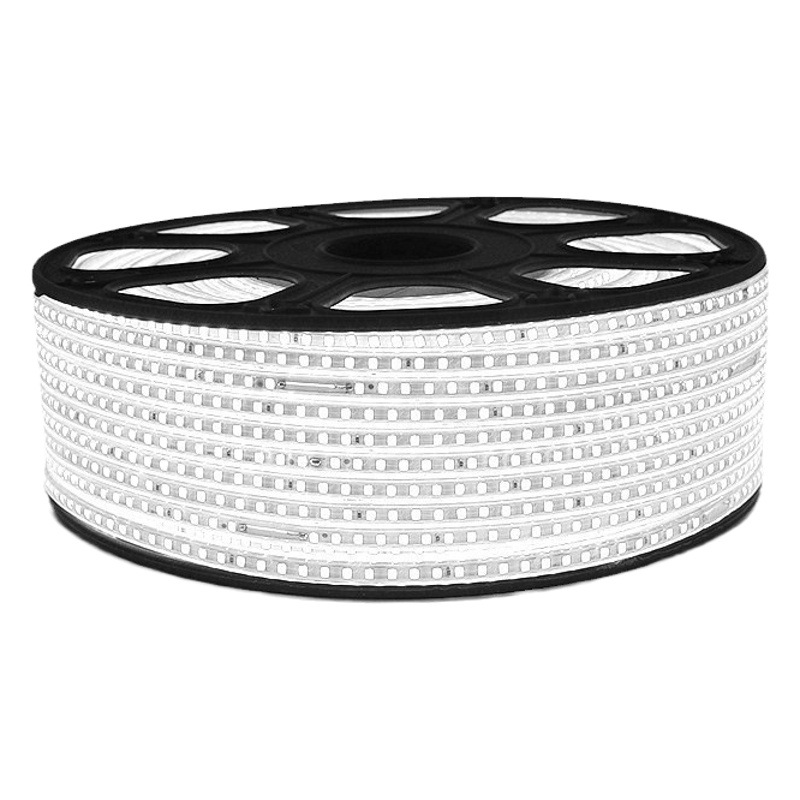 220v de alta presión 2835 flexible tres colores suaves 5050rgb cinturón de luz led de neón al por mayor al aire libre resistente al agua 5730 tira de luz