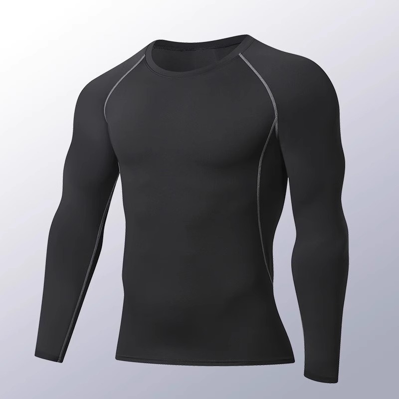 Transfronterizos deportivos rápidos ropa de entrenamiento para correr ropa de entrenamiento camiseta de mangas largas elástica fitness ropa interior para correr baloncesto image 7