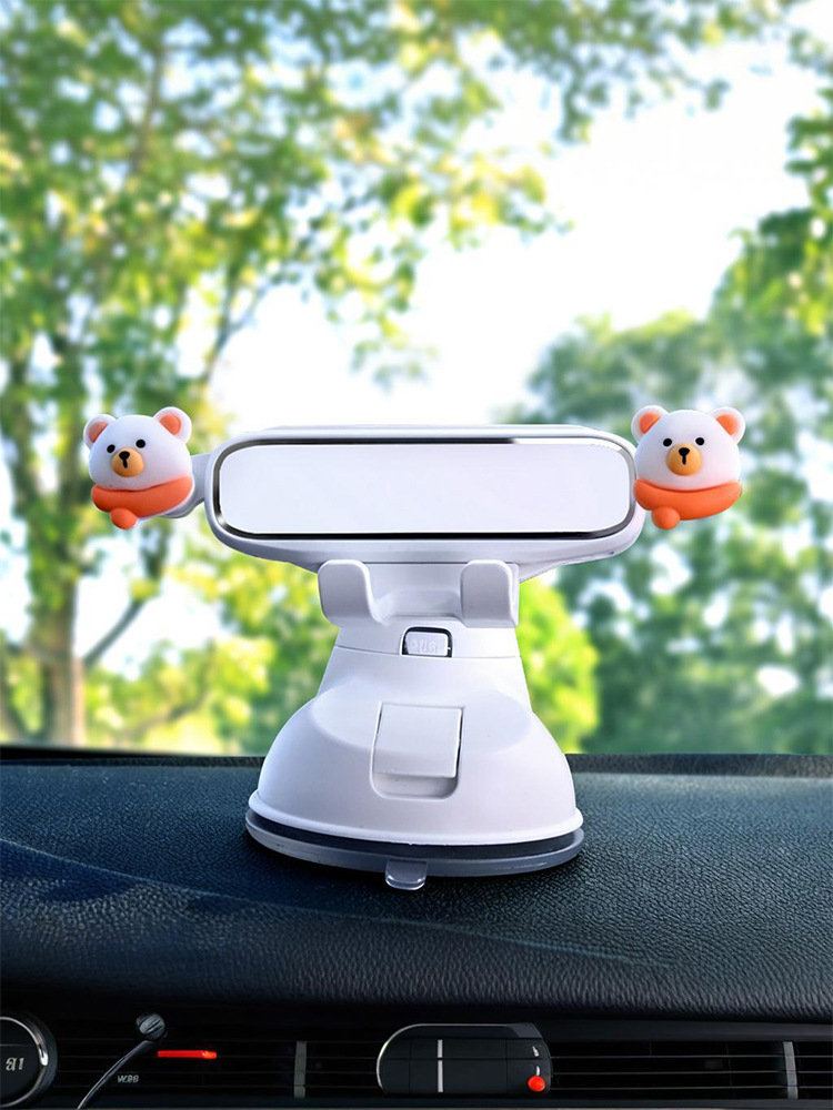 Longqi's New Cute Cartoon Car Mobile Phone Holder Suction Cup Universal Anti-Shake Car Navigation Holder Can Be Shipped on Behalf of Others