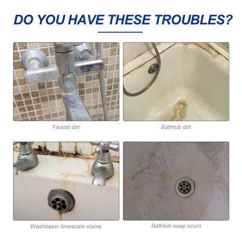 Jue Fish浴室清洁剂 不锈钢洗手盆去污淋浴房浴缸玻璃水垢清洁剂