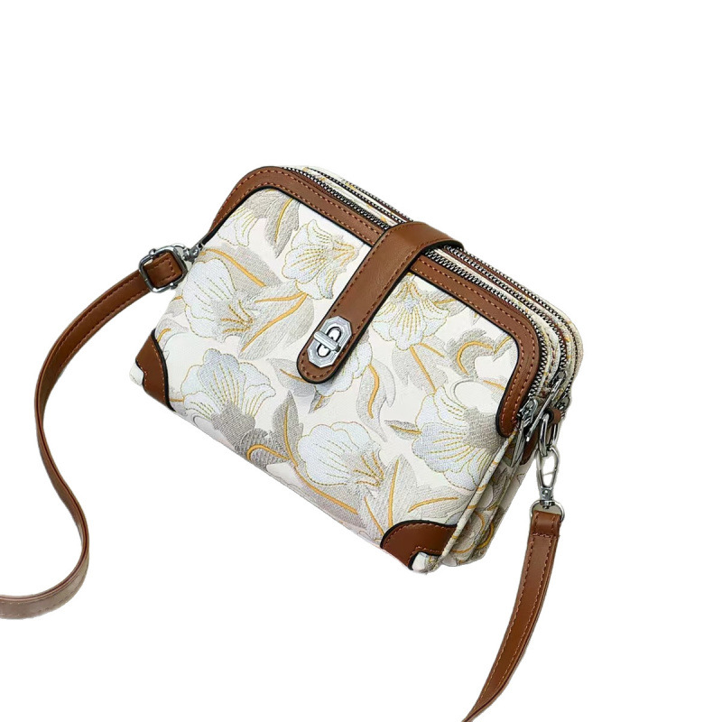 Guofeng impresión bolsos pequeños bolsos de moda versátiles de hombro de ocio de viaje mochila bolsos transfronterizos