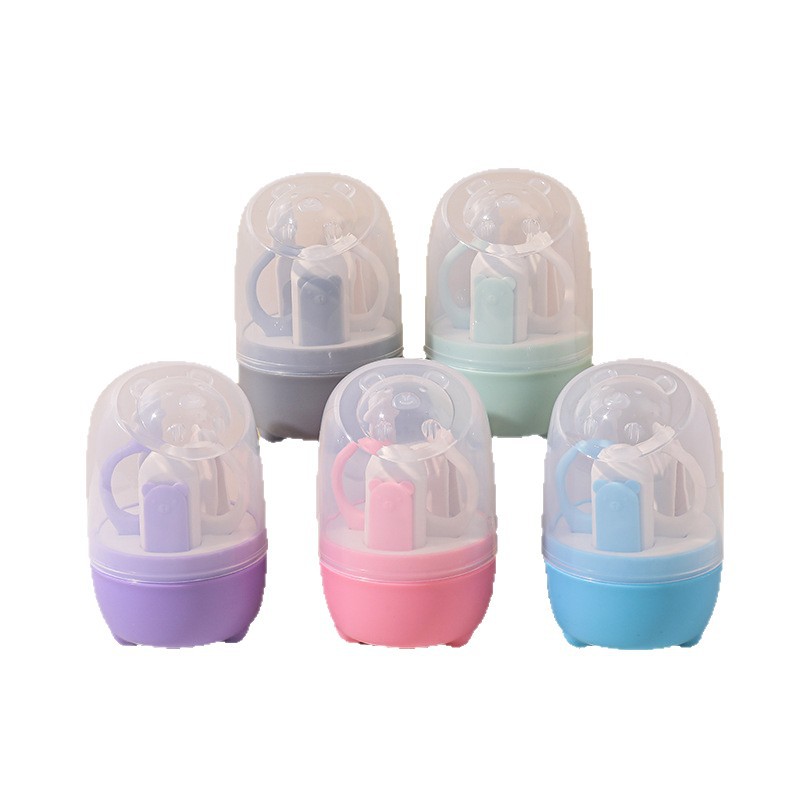 Set de Cortaúñas para Bebé de 4 Piezas de Plástico y Acero Inoxidable, para Cuidado de Bebés