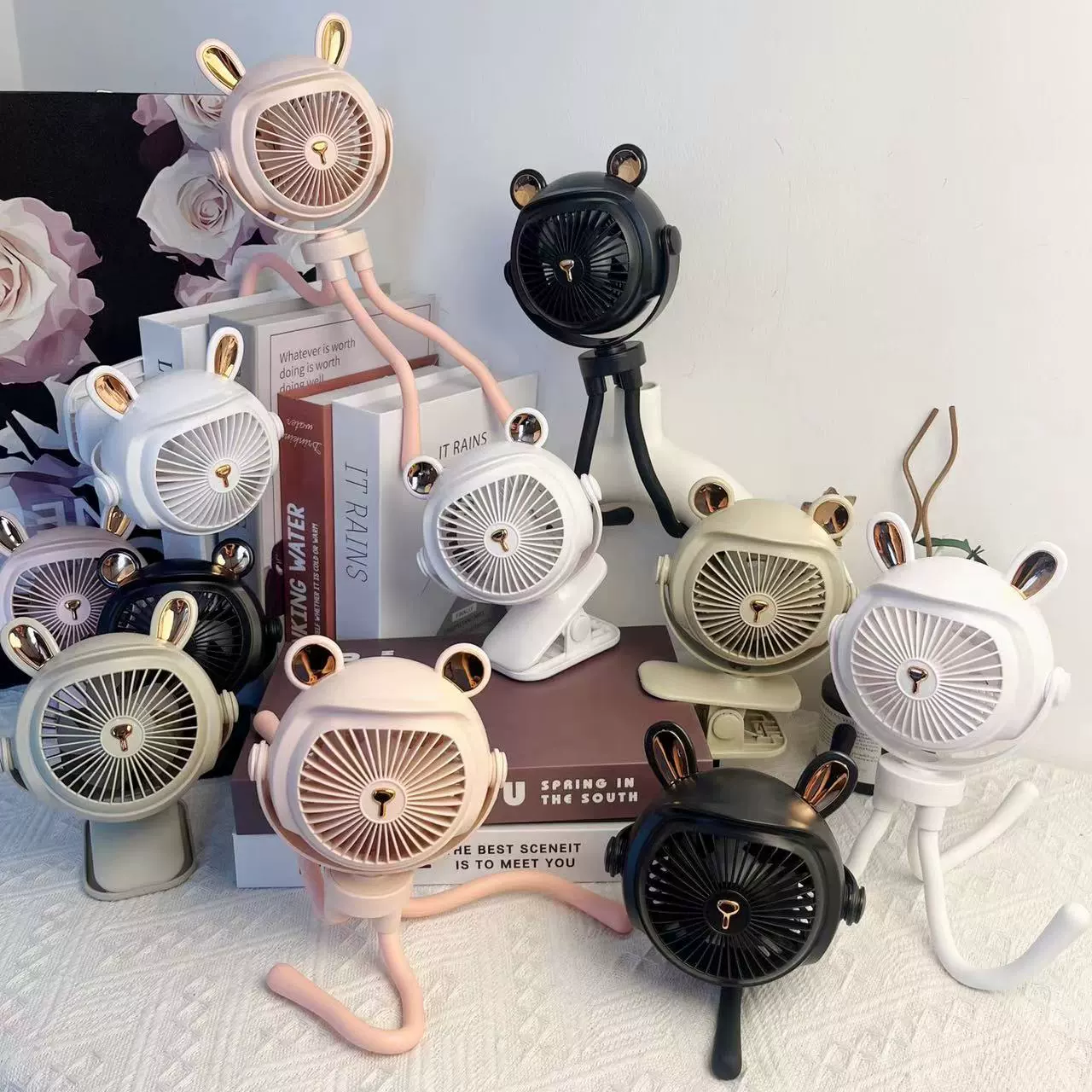 Вентилятор настольного компьютера usb зарядный ультра тихий офис общежитие небольшой портативный большой ветер мини ручной маленький вентилятор