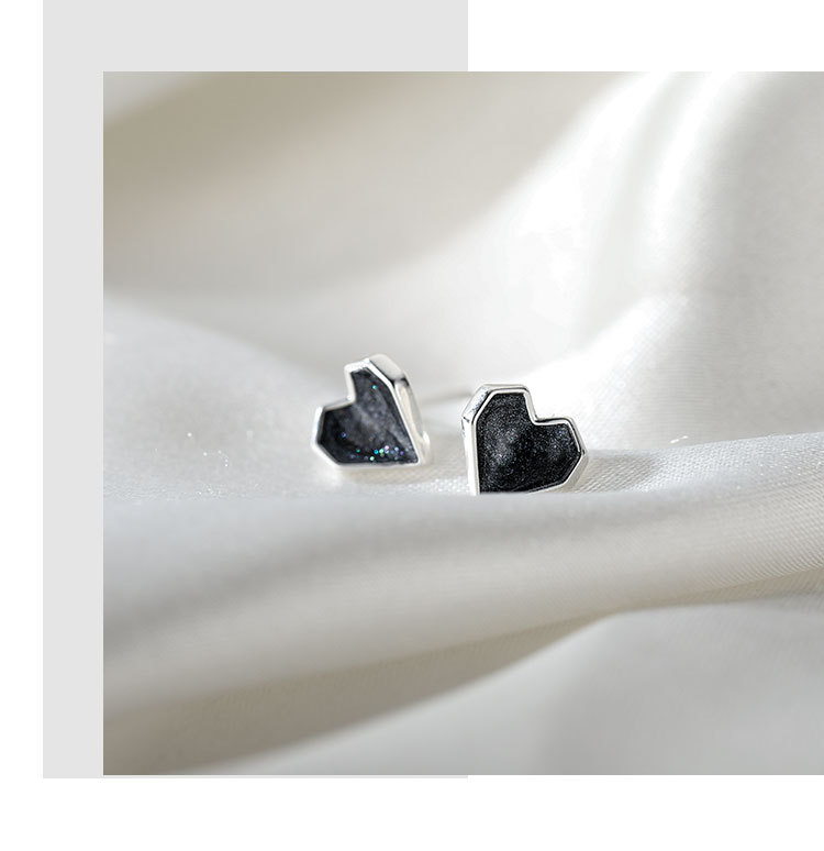 Cute Heart Shape Copper Plating Earrings 1 Piece