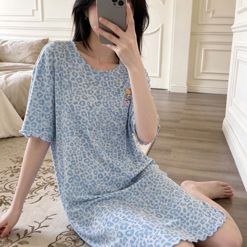 Physical Store Wholesale In-Stock Items Hy5703 # Skirt Ice Silk Ribbed Spring and Summer New Style Pajamas Women's Loungewear Set Physical Store Wholesale In-Stock Items Hy5703 # Skirt Ice Silk Ribbed Spring and Summer New Style Pajamas Women's Loungewear Set