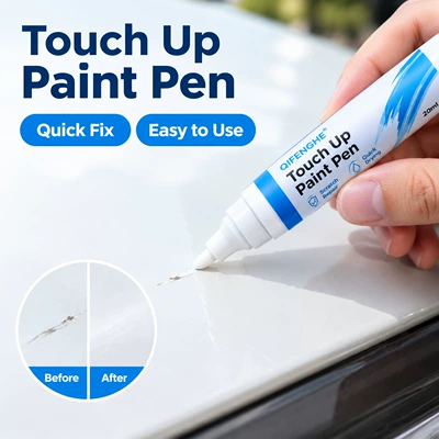 Cross-border car touch-up paint pen, white scratch repair liquid, quick-drying, waterproof, for repairing car paint, 20ml
