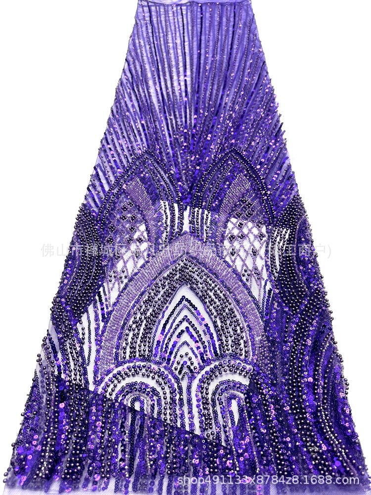 Nuevo arcuado diamante pesado tela de perlas de clavos foto de boda alta figura delgada tela de vestido de coda de pez