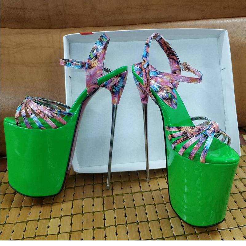 Giày cao gót nữ mũi nhọn gót thép 22 cm phong cách Âu Mỹ — Hồng Sáng
