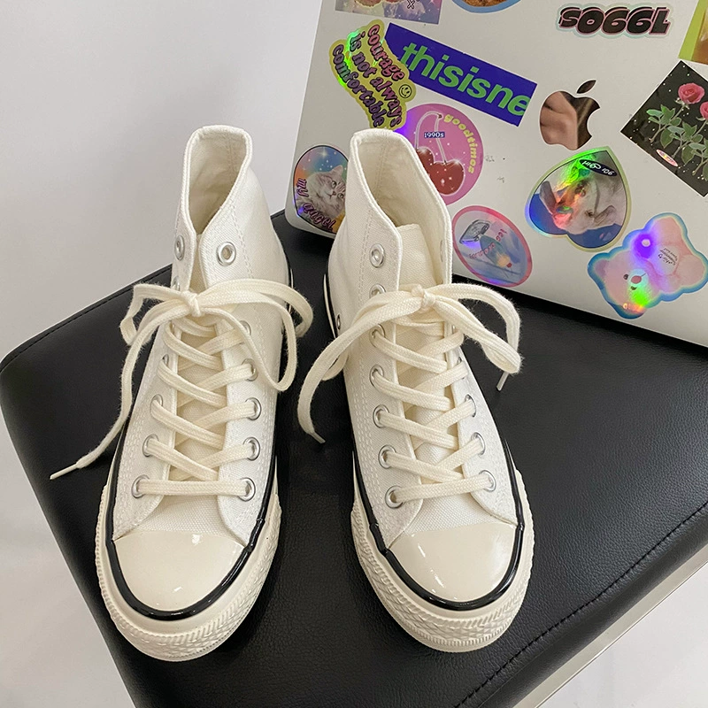Канвасовые кроссовки высокие (Canvas High-Top Sneakers), корейский стиль, классика повседневная, размеры EU 35–44