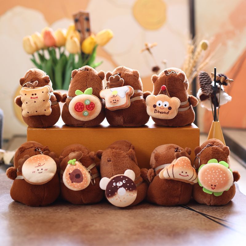 ネットの赤いかわいい萌えカピバラのペンダントのぬいぐるみのぬいぐるみのカピバラのバッグのペンダントのキーホルダーの人形|undefined