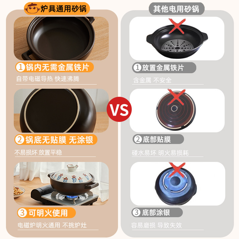 和風キャセロールスープ、家庭用電磁調理器専用シチューポット、高温耐性、乾燥焼け、割れないセラミックキャセロール卸売|undefined
