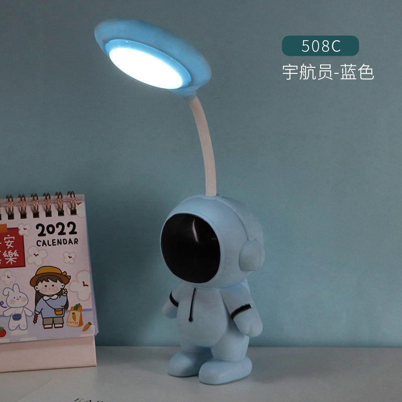 Astronaut, blue table lamp