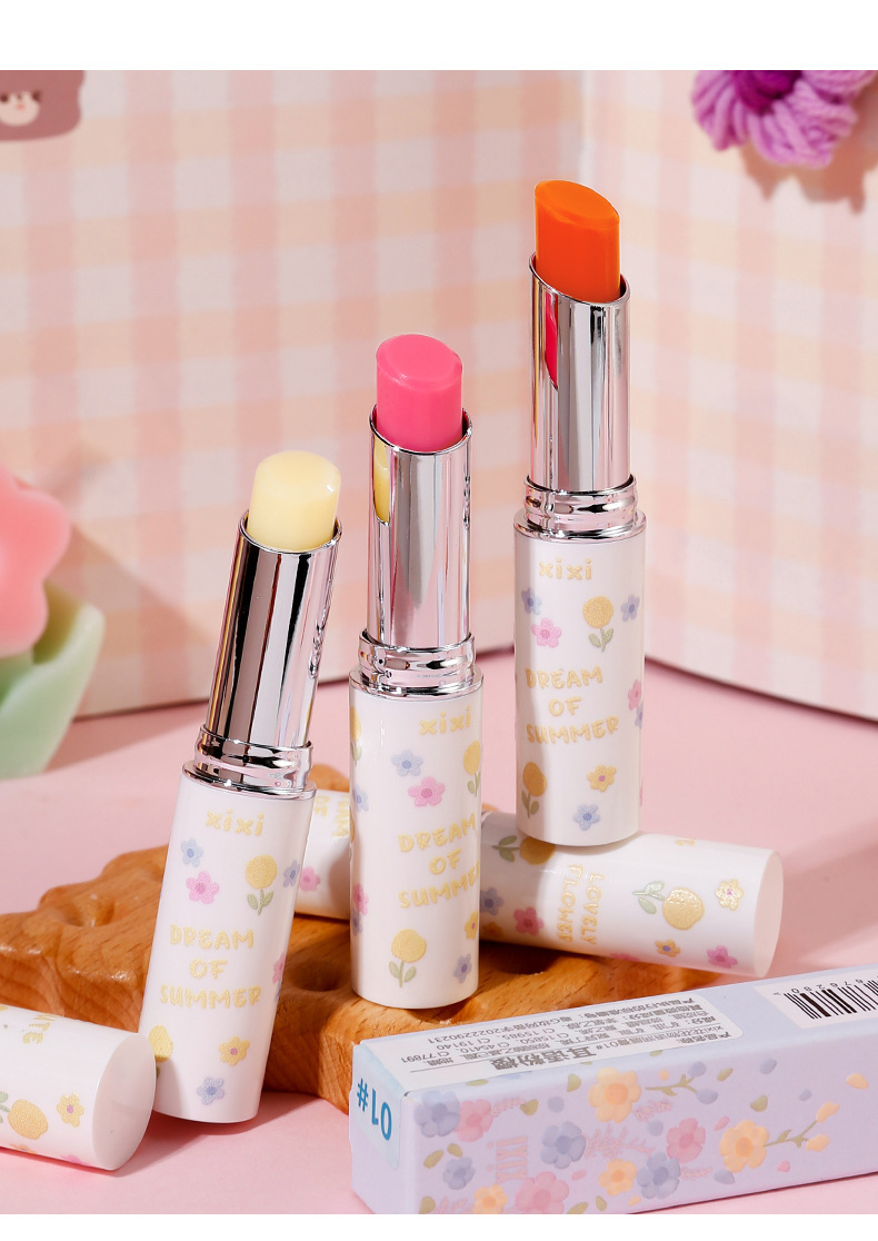xixi Flower Story Temperature-sensitive Color-changing Lip Balm Moisturizes, hydrates, moisturizes, prevents dryness and cracking, and reduces lip lines. Colorless lip balm undefined