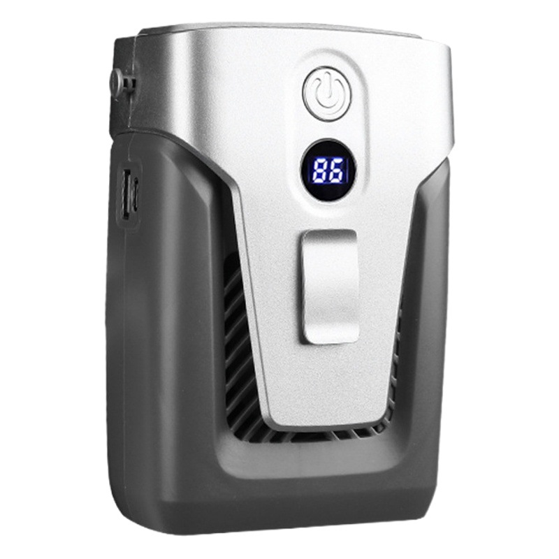 Ventilador de cintura para exteriores de 12000 mAh, ventilador de cuello portátil sin aspas de alta potencia para obras de construcción, pequeño ventilador personal.