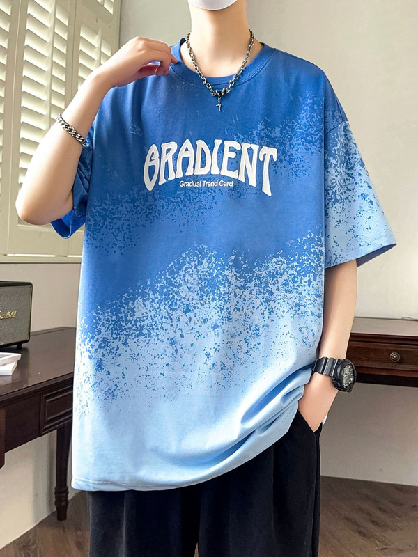 夏の男性用涼しい半袖tシャツ青年青少年ファッション百合ファッションtシャツ中学生高校生半袖|undefined
