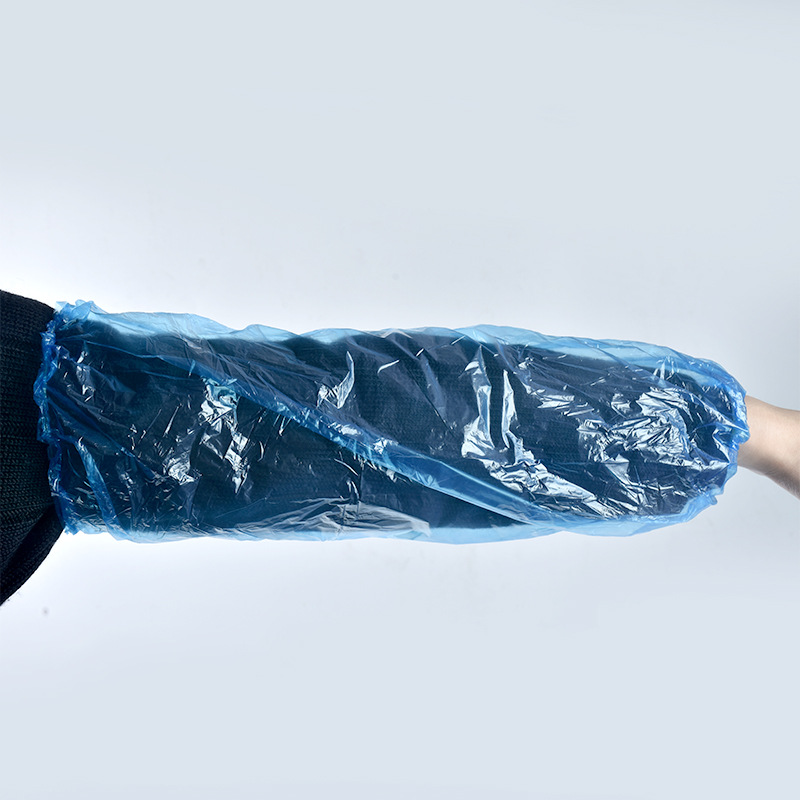 防油防水一次性100厂家一次袖套PE仙桃蓝色现货包塑料个批发透明