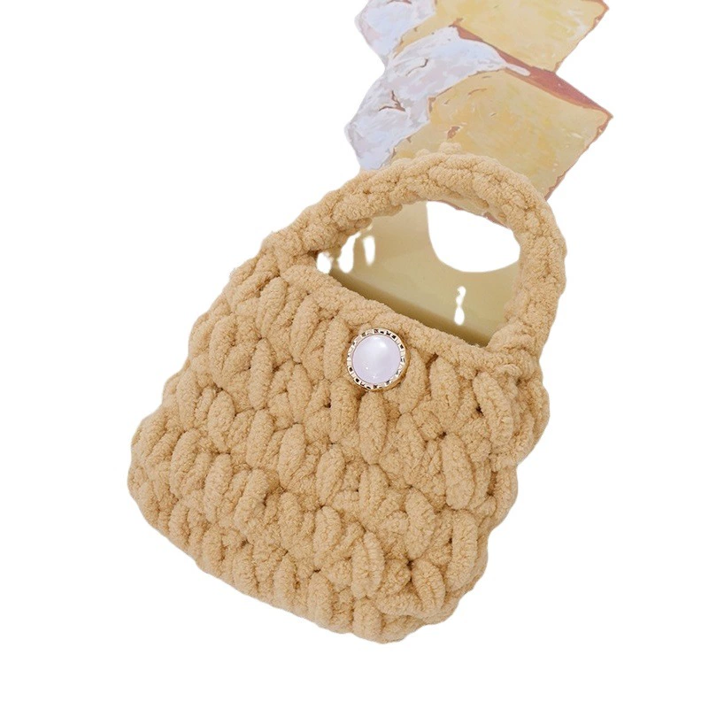 Готовый крючком вязаный шерстяной наушник сумка с камелией креативная пара bluetooth чехол для AirPods2pro через