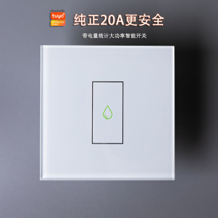 Tuya Smart European and American Power Statistical Edition 20A High Power Wifi Touch Water Heater Switch Remote