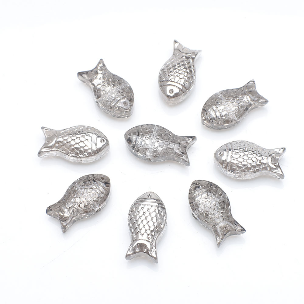 30g Weight Beads Jewelry Making Type DIY Jewelry Accessories Classification a Pack of 30 Quantity Crystal Material Fish Pattern Plating Design Cute Style A Pack Of 30 Crystal Fish DIY Jewelry Accessories Beads 6