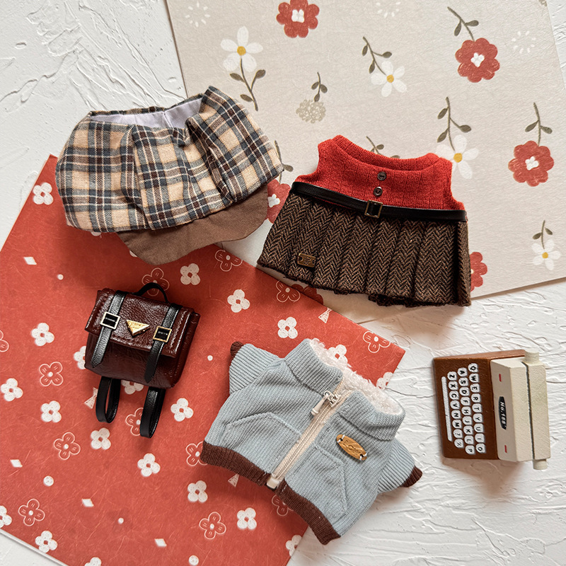 Doll Not Included】Suitable for Labubu Nyota Doll Clothes, Cute Clothes, Academy-Style Outfit