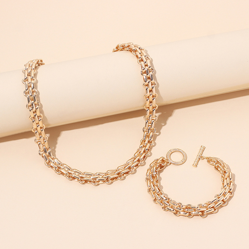 Hip-Hop Vintage Style Alloy Solid Color Women'S Jewelry Set display picture 2